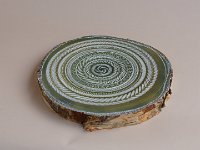 2233 &nbsp; Birke, strukturiert, gekalkt und gewachst.   &nbsp; &nbsp;   D = 18 cm      &nbsp;&nbsp;    Verschenkt